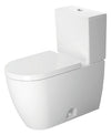 Duravit ME by Starck 1.28 GPF Single Flush Elongated Two Piece Toilet in White, Top Push Button Flush - Seat Included