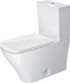 Duravit DuraStyle 1.28 GPF Single Flush Elongated Two Piece Toilet in White, Top Push Button Flush - Seat Included