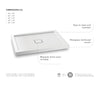 KALIA KOVER Rectangular acrylic shower base 48" x 32"