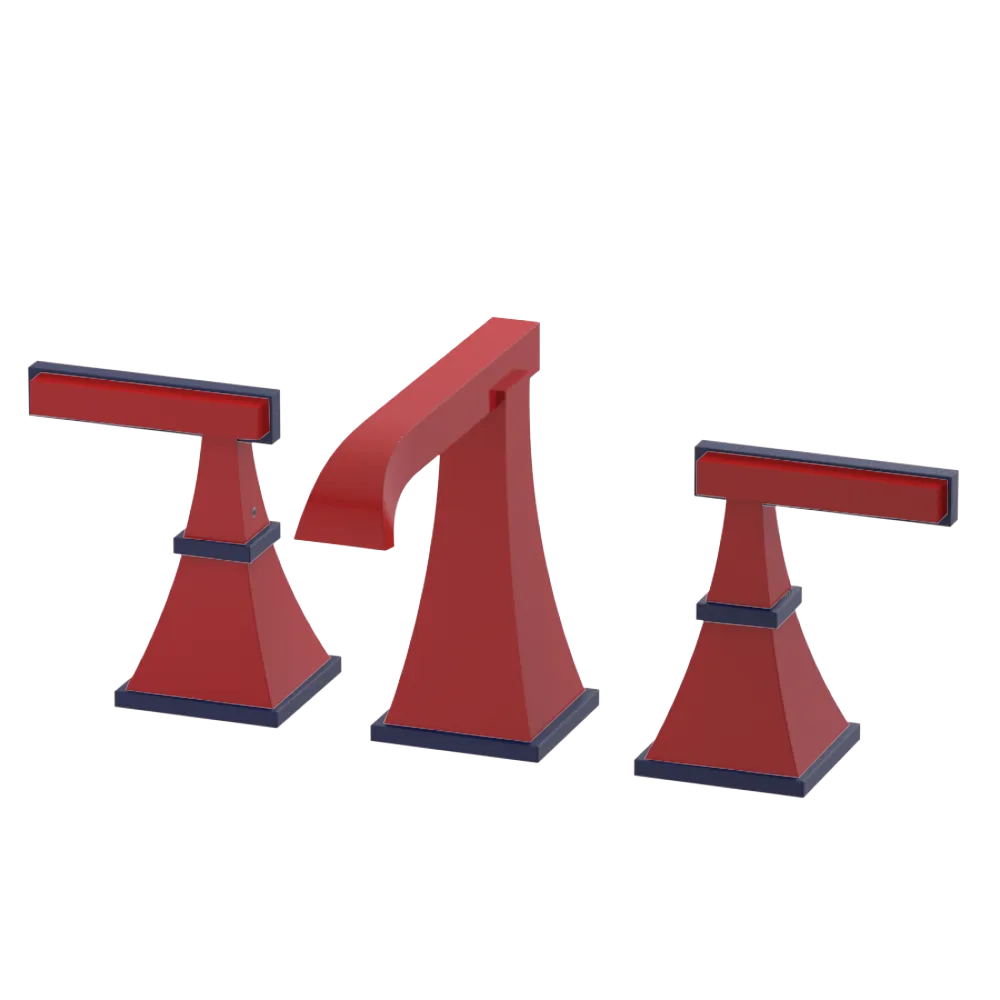 Rubinet Widespread Lav. Set. (less drain) Red