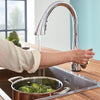Grohe Zedra Touch Single-Handle Pull Down Kitchen Faucet Triple Spray .75 Gpm - Golzar Home