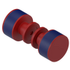Rubinet Shower Door Knob (set) Maroon