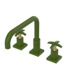 Rubinet Widespread Kitchen Set with Genesis Spout Green Envy