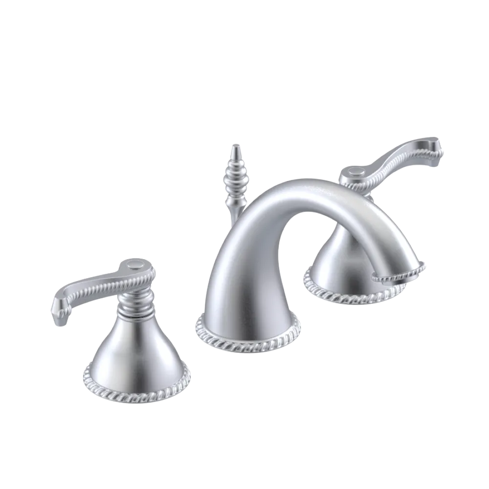 Rubinet Widespread Lav. Set. (less drain) Satin Chrome