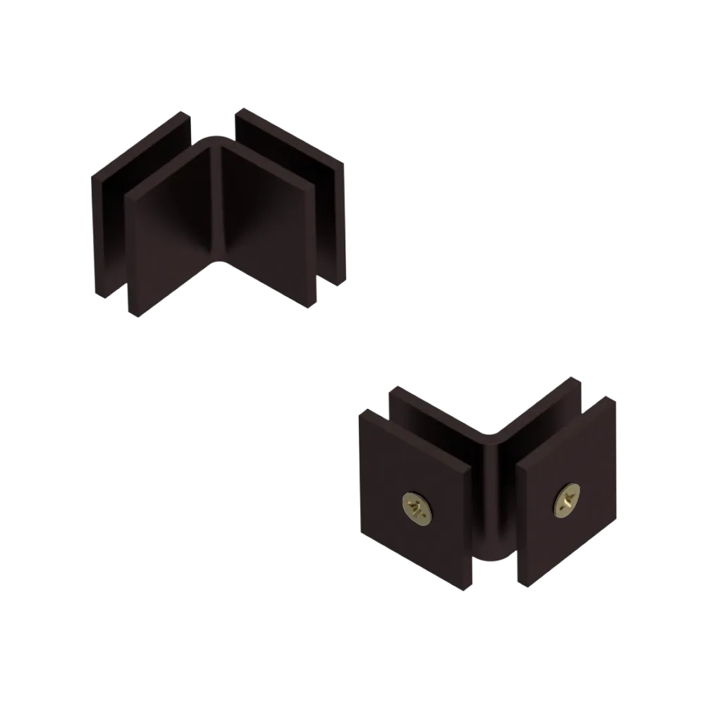 Rubinet 90 Glass to Glass Open Face Oil Rubbed Bronze