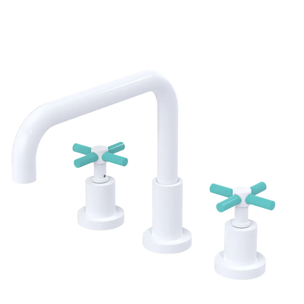 Rubinet Widespread Kitchen Set White