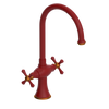 Rubinet Two Handle Single Hole Kitchen Set Maroon