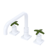 Rubinet Widespread Kitchen Set with Genesis Spout White