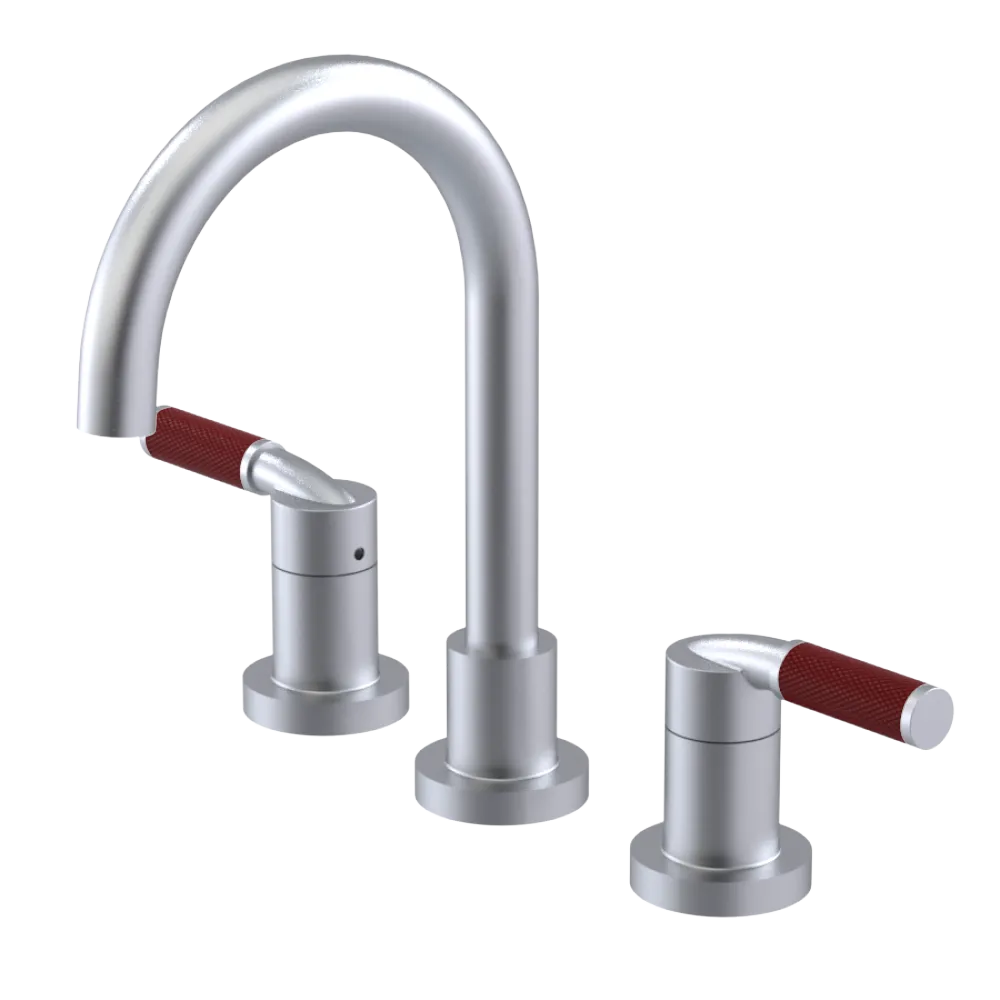 Rubinet Widespread Lav. Set. (less drain) Satin Chrome