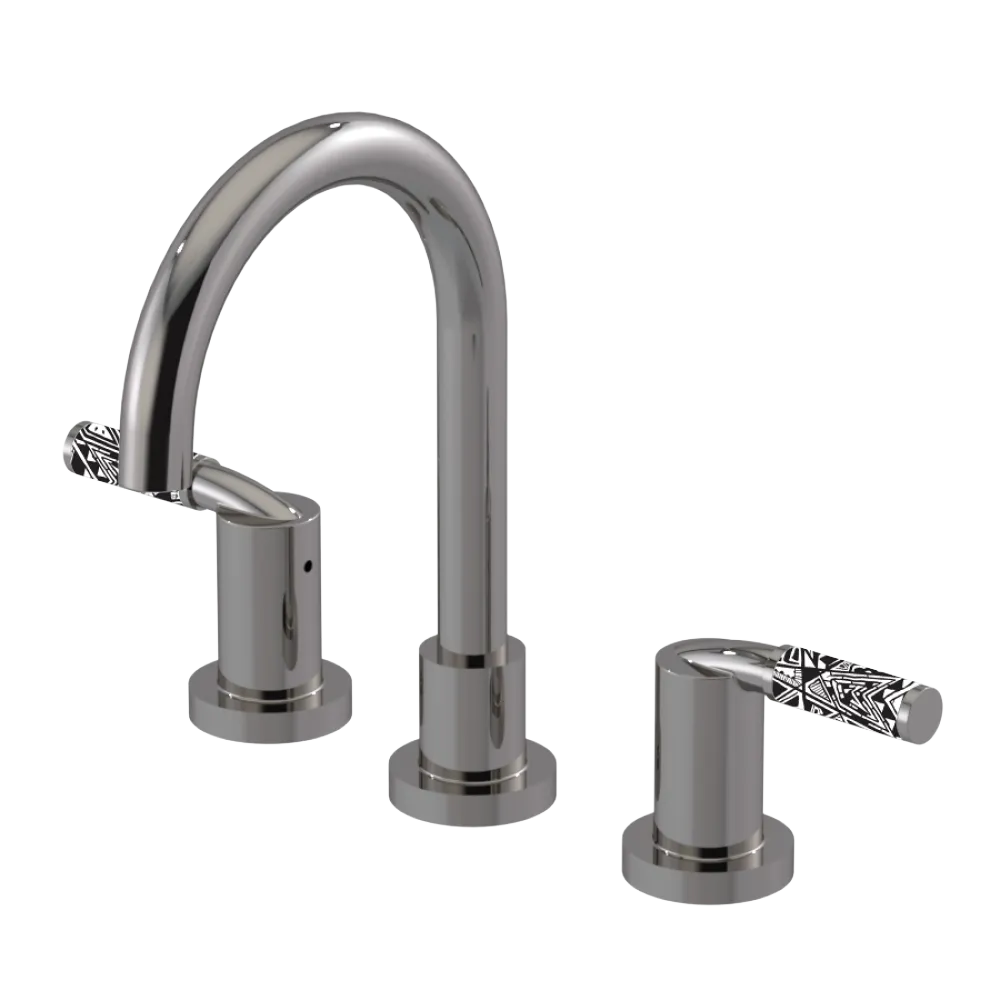 Rubinet Widespread Lav set (less drain) Polished Nickel