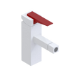 Rubinet Single Control Bidet Fitting (less drain) Matt White