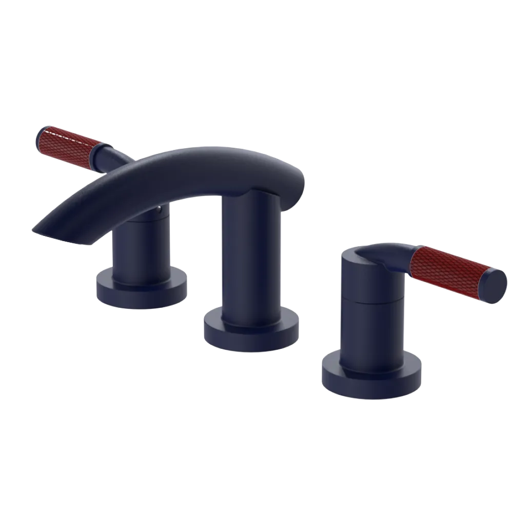 Rubinet Widespread Lav. Set. (less drain) Midnight Blue