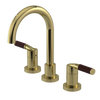 Rubinet Widespread Lav. Set. (less drain) Natural Brass
