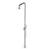 Rubinet Pressure Balance Outdoor Shower with Hand Held Shower & 10" Shower Head - 304 Stainless Steel Chrome