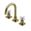 Rubinet Widespread Lav. Set. (less drain) Natural Brass