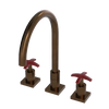 Rubinet Widespread Kitchen Set Tuscan Brass