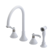 Rubinet Widespread Kitchen Set with Hand Spray White