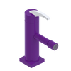 Rubinet Single Control Bidet Fitting (less drain) Purple Haze