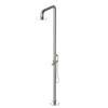 Rubinet Pressure Balance Outdoor Shower with Hand Held Shower & 10" Shower Head - 304 Stainless Steel Satin Nickel