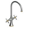 Rubinet Two Handle Single Hole Kitchen Set Satin Nickel