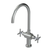 Rubinet Two Handle Single Hole Kitchen Set with LaSalle Spout Satin Nickel