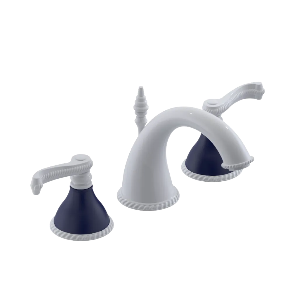Rubinet Widespread Lav. Set. (less drain) White