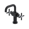 Rubinet Single Hole Dual Handle Lav. Set. (less drain) Matt Black