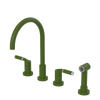 Rubinet Widespread Kitchen Set with Hand Spray Green Envy