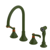 Rubinet Widespread Kitchen Set with Hand Spray Green Envy