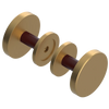 Rubinet Shower Door Knob (set) Satin Gold