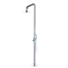 Rubinet Pressure Balance Outdoor Shower with Hand Held Shower & 10" Shower Head - 304 Stainless Steel Chrome