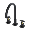 Rubinet Widespread Kitchen Set Matt Black