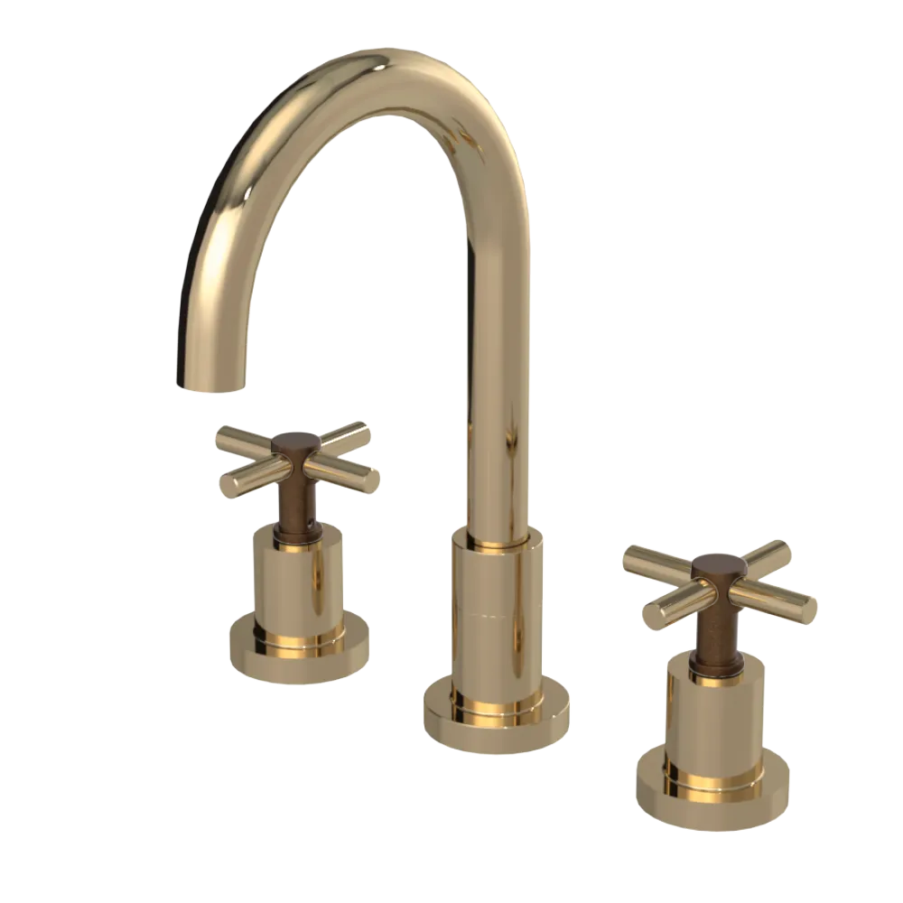 Rubinet Widespread Kitchen Set with LaSalle Spout Gold
