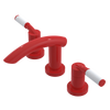 Rubinet Widespread Lav. Set. (less drain) Red