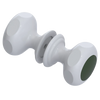 Rubinet Shower Door Knob (set) White