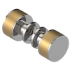 Rubinet Shower Door Knob (set) Polished Nickel