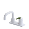 Rubinet 4" Centre Single Control Lav. Set. with Genesis spout (less drain) Matt White