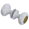 Rubinet Shower Door Knob (set) Matt White