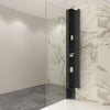 Zitta Corner storage unit 80 3/4" in matte black