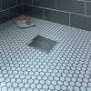 Zitta Square stainless steel grate 8" x 8" linear pattern