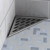 Zitta Stainless steel grate triangle 8" x 8" linear pattern