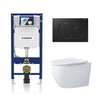 Alps Victoria Wall-Mounted Elongated Toilet Dual-Flush 1.6/1.1 gpf with Geberit Carrier & Seat