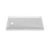 Zitta Shower base 60 x 30, in alcove, drain on the left side, in glossy white