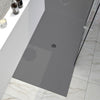 Zitta Shower base Slate 60 x 32, in a corner, wall on the right side, in black