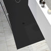 Zitta Shower base Slate 60 x 42, tile flange not installed, in black