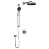 RoundOne™ TCD1 PREMIA (Valve Not Included) : AQUATONIK™ T/P Coaxial Shower System with Wallarm Pure Nickel PVD