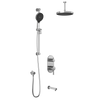 RoundOne™ TD3 PLUS (Valve Not Included) : AQUATONIK™ T/P with Diverter Shower System with Vertical Ceiling Arm Chrome