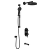 RoundOne™ TD3 PREMIA (Valve Not Included) : AQUATONIK™ T/P with Diverter Shower System with Wallarm Matte Black