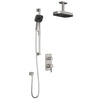 SquareOne™ TD2 PREMIA (Valve Not Included) : AQUATONIK™ T/P with Diverter Shower System with Vertical Ceiling Arm Pure Nickel