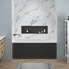 Zitta Skirt bathtub in alcove with left drain, 60" x 32", in matte black